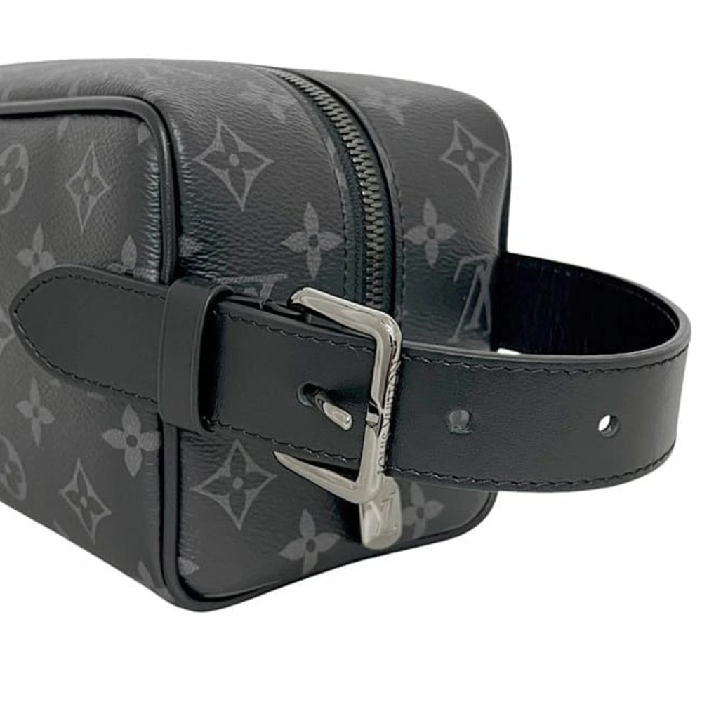 Louis Vuitton Locker Dopp Clutch Bag Black Eclipse Black Shoulder Handle Strap - Picture 9 of 10